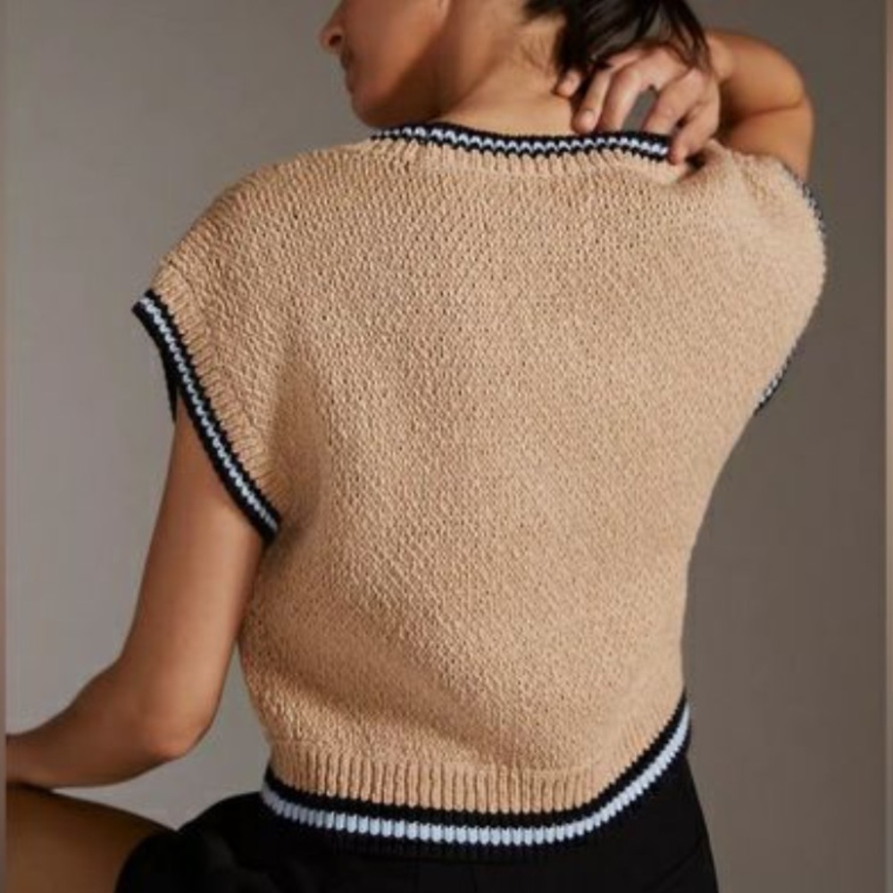 🆕 SARAH GORDON for MAEVE Bumble Bee Sweater Vest L - Picture 3 of 7
